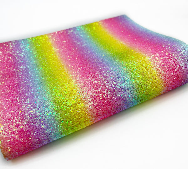 Bright Rainbow Chunky Glitter Roll