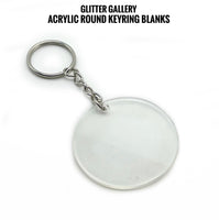 Acrylic Round Keyring Blanks - 5pcs