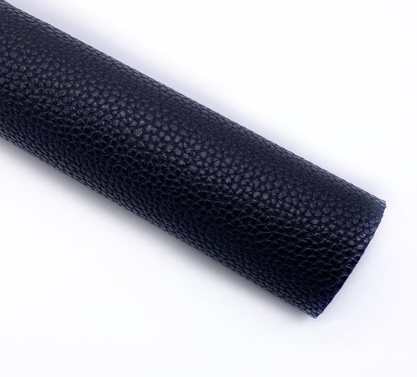 Black Litchi Faux Leather Roll