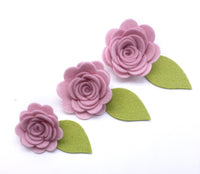 Rolled Rose Trio with leaves - DIGITAL DOWNLOAD / SVG