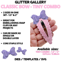 Classic Bow - Tiny Combo 1.5 inch / 2 inch TEMPLATE