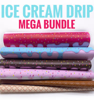 Ice Cream Drip - Custom GG Print Smooth Faux Leather