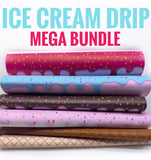 Ice Cream Drip - Custom GG Print Smooth Faux Leather