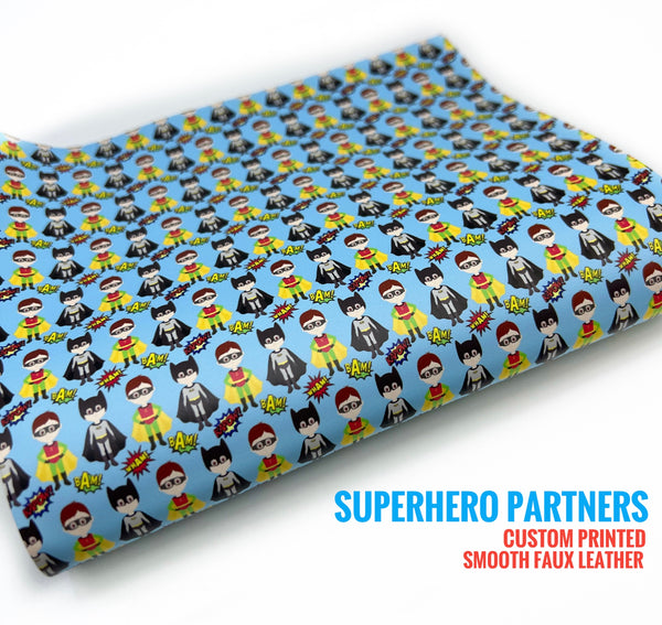 Superhero Partners - Exclusive Custom Printed Smooth Faux Leather