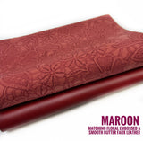 Floral Embossed and Matching Smooth Faux Leather Mini Bundle Pairs - $1.50 per sheet!