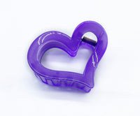 Jelly Heart shaped claw clips - 2pcs