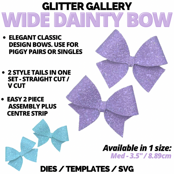 Wide Dainty Bow DIE - Medium 3.5 inch / 8.89cm