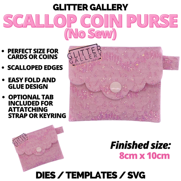 Exclusive GG No Sew Scallop Coin Purse  TEMPLATE