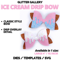 Ice Cream Drip Bow - DIGITAL DOWNLOAD / SVG