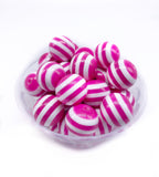 20mm Chunky / Bubblegum Beads - STRIPES