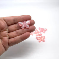 Glitter Resin Butterfly flatback Embellishments - 5pcs