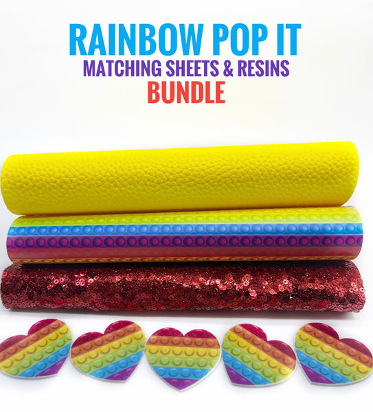 Rainbow Pop It - Matching Sheets & Resins Bundle