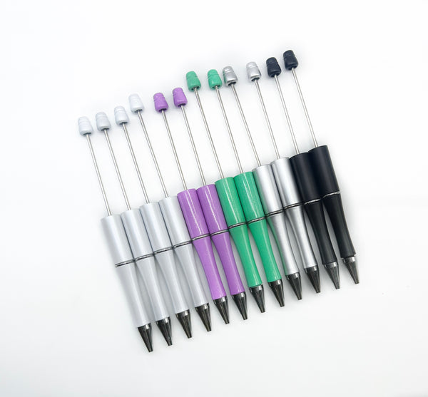 Beadable Pens - Essential Solid Colours 12pc BUNDLE - SAVE $8!