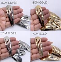 Silver XL Snap Clips 7cm