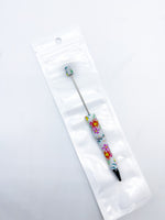 Beadable Pens - Printed / Patterned Designs 2pcs with bags