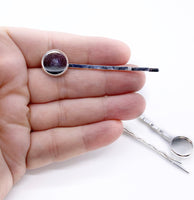 50% OFF! Were $6.50/ now $3.25 - Cabochon Blank Plain Bobby Pin Hair Clips (14mm) - 10pcs