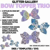 Bow Topper Trio. Digital Download - SVG