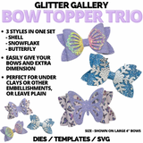 Bow Topper Trio. Digital Download - SVG