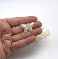 Glitter Resin Butterfly flatback Embellishments - 5pcs