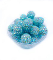 20mm Chunky / Bubblegum Beads - RHINESTONE