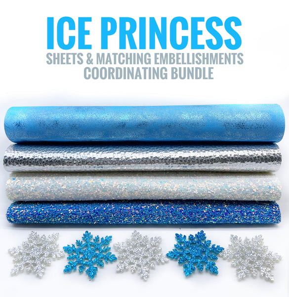 Ice Princess Co-ordinating Sheets and Snowflakes Deluxe Bundle