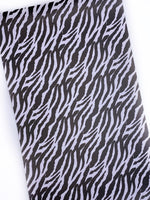 Zebra Pattern -  Printed Litchi Faux Leather