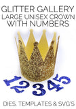 Unisex Large Crown with Numbers - Digital Download SVG