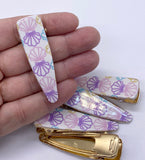 50% OFF! Were $5.20/ now $2.60 - Exclusive Custom Printed Acrylic Top Deluxe Alligator Clips