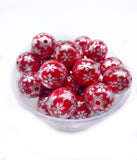 20mm Chunky / Bubblegum Beads - SNOWFLAKE PATTERN