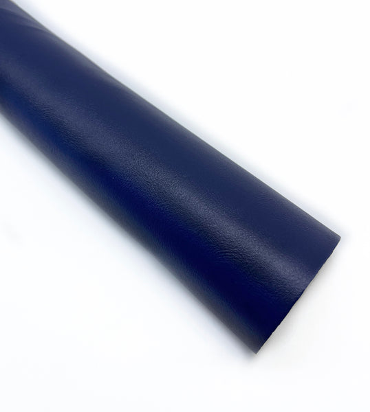 Navy Smooth Faux Leather Roll