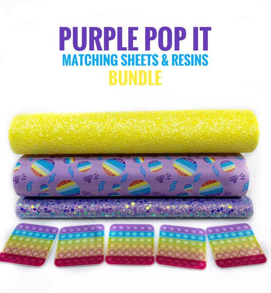 Purple Pop It - Matching Sheets & Resins Bundle. 50% OFF! - WAS $15.50 / NOW $7.75