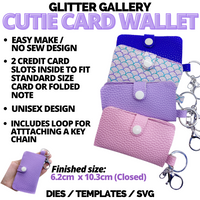 Cutie Card Wallet (No sew) DIGITAL DOWNLOAD (SVG)