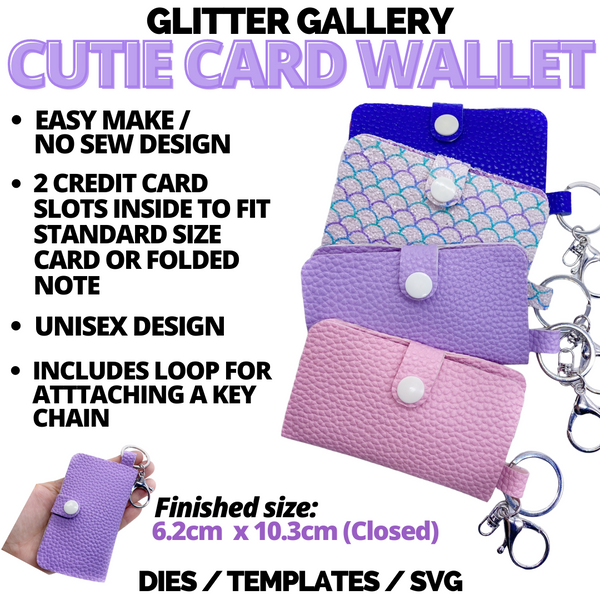 Cutie Card Wallet (No sew) DIGITAL DOWNLOAD (SVG)