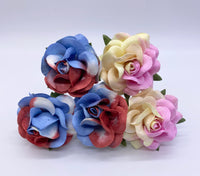 Multi Colour Mulberry Paper Roses Large - 5cm Bundles