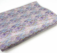 Glitter Agate Pattern - Exclusive Custom Printed Smooth Faux Leather