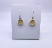 Cabochon Wooden Dangle Style Earrings (12mm) - 10pcs