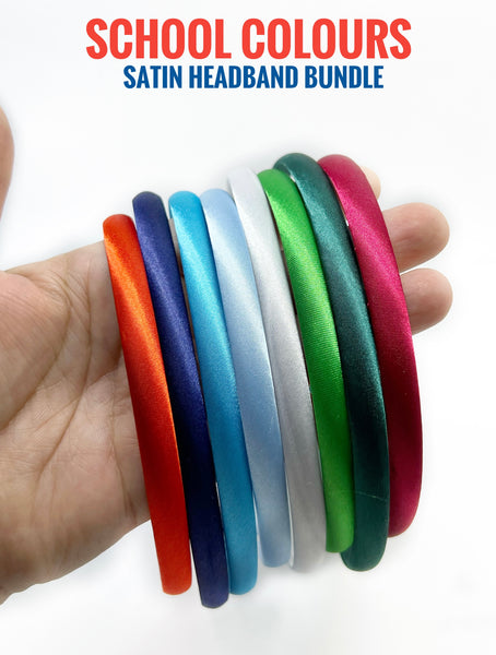 School Colours - Satin Headband Bundle - Save $1!