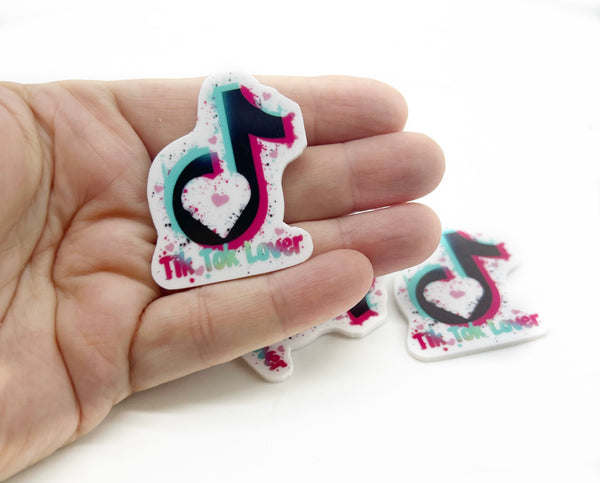 Tik Tok Lover Printed Planar Resins - 5pcs