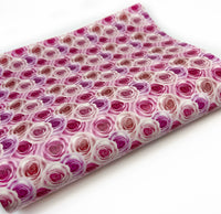 Pink Roses - Custom Printed Smooth Faux Leather