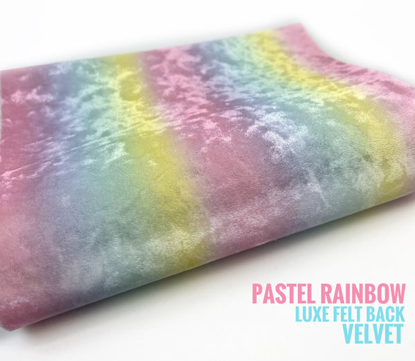 Pastel Rainbow Luxe Thick Velvet