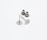 Stud Style Earring Posts with matching backs (4mm / 6mm & 10mm) - 20pcs with backs