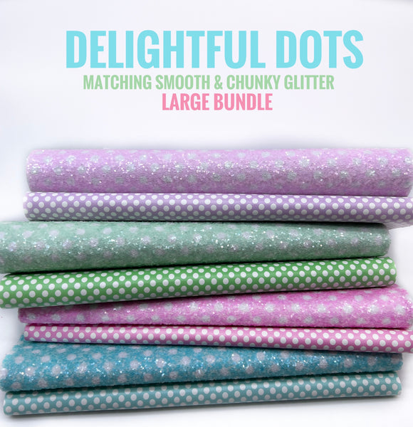 Delightful Dots - Matching Smooth & Chunky Glitter Large BUNDLE - SAVE $4!