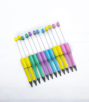Beadable Pens - Candy Colours 12pc BUNDLE - ONE PEN FREE!
