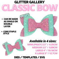 Classic Bow -  Large. 4 inch /10.16cm TEMPLATE