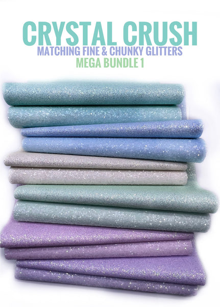 Crystal Crush - Matching Fine & Chunky Luxe Felt Backed Glitters Mega Bundle 1 - 50% OFF! - WAS $53.80 / NOW $26.90