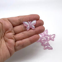 Glitter Resin Butterfly flatback Embellishments - 5pcs