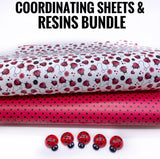 Ladybug sheets & Matching Embellishments BUNDLE