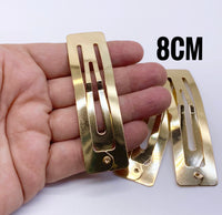Gold Rectangle XL Snap Clips 8cm