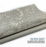 Floral Embossed and Matching Smooth Faux Leather Mini Bundle Pairs - $1.50 per sheet!