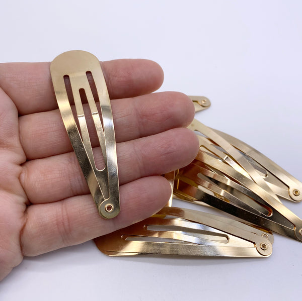 Gold XL Snap Clips 7cm